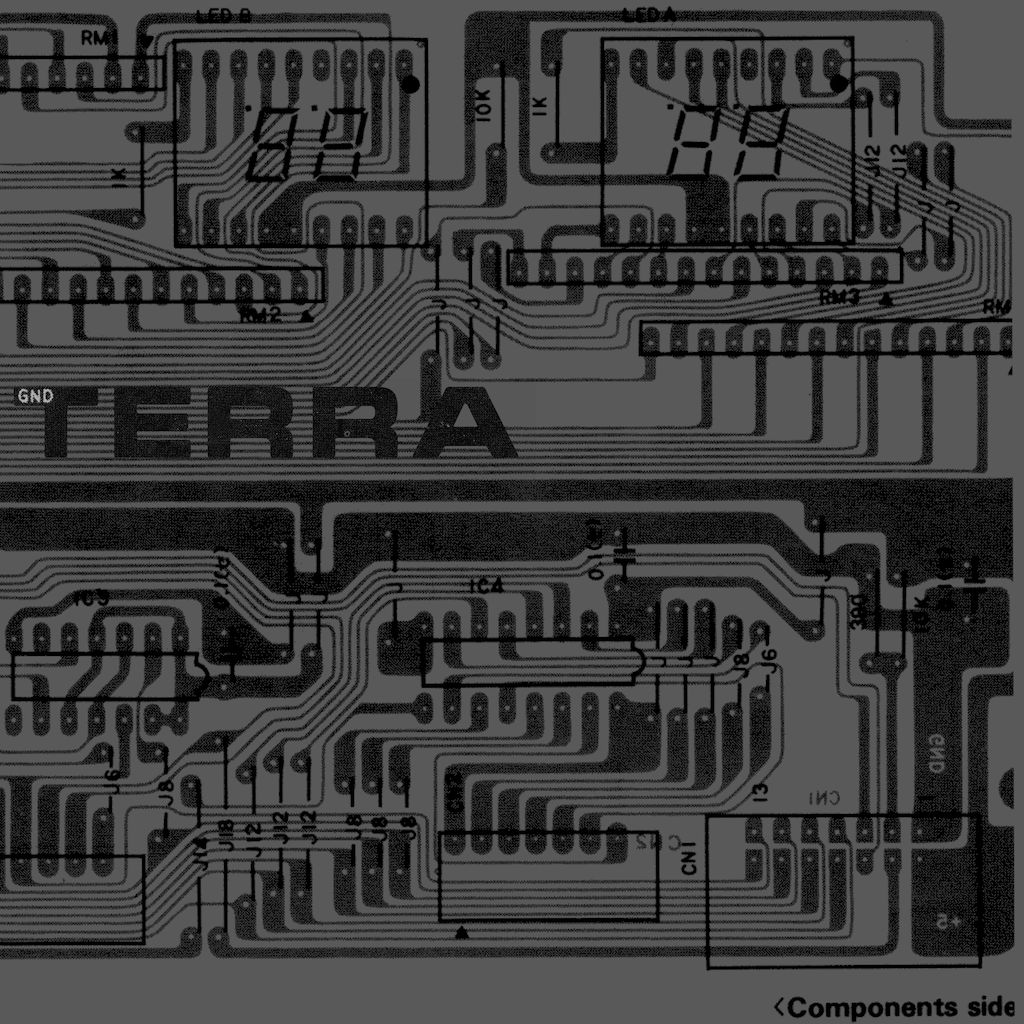 the word TERRA on schematic circuitry photos from the Yamaha DX7iiD service manual